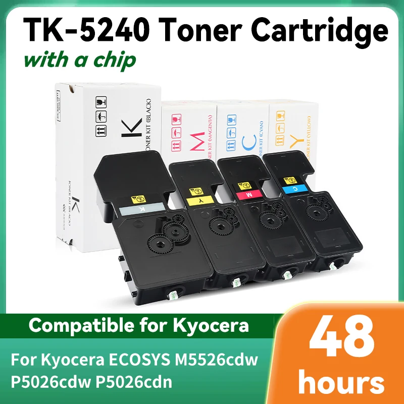CMYK 4 Color Toner Cartridge New TK-5240K TK 5240 for Kyocera ECOSYS P5026cdw P5026cdn M5526cdw 5026 5526 MFP Laser Printer