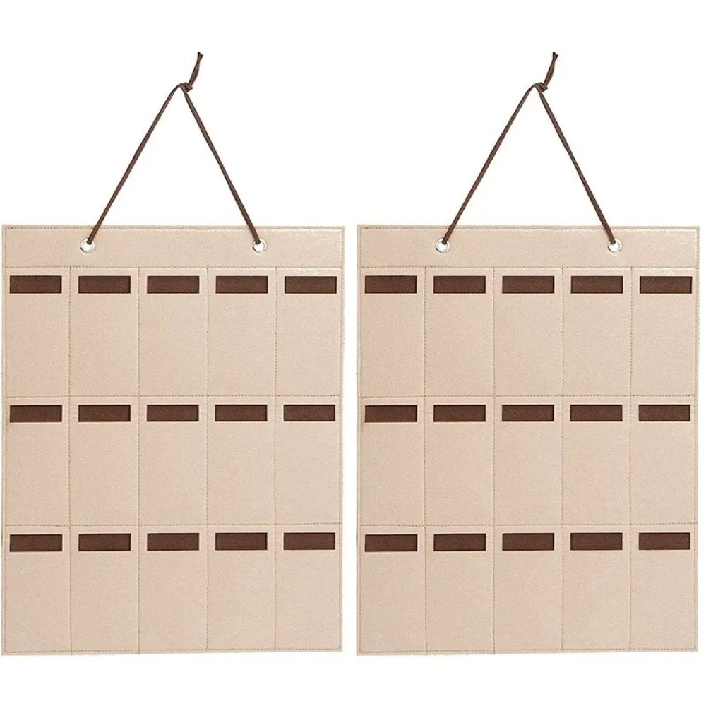 

2Pcs 15 Slots Sunglasses Display Hanging Bag Felt Pocket Storage Glasses Organizer Wall-Mounted Dust Proof