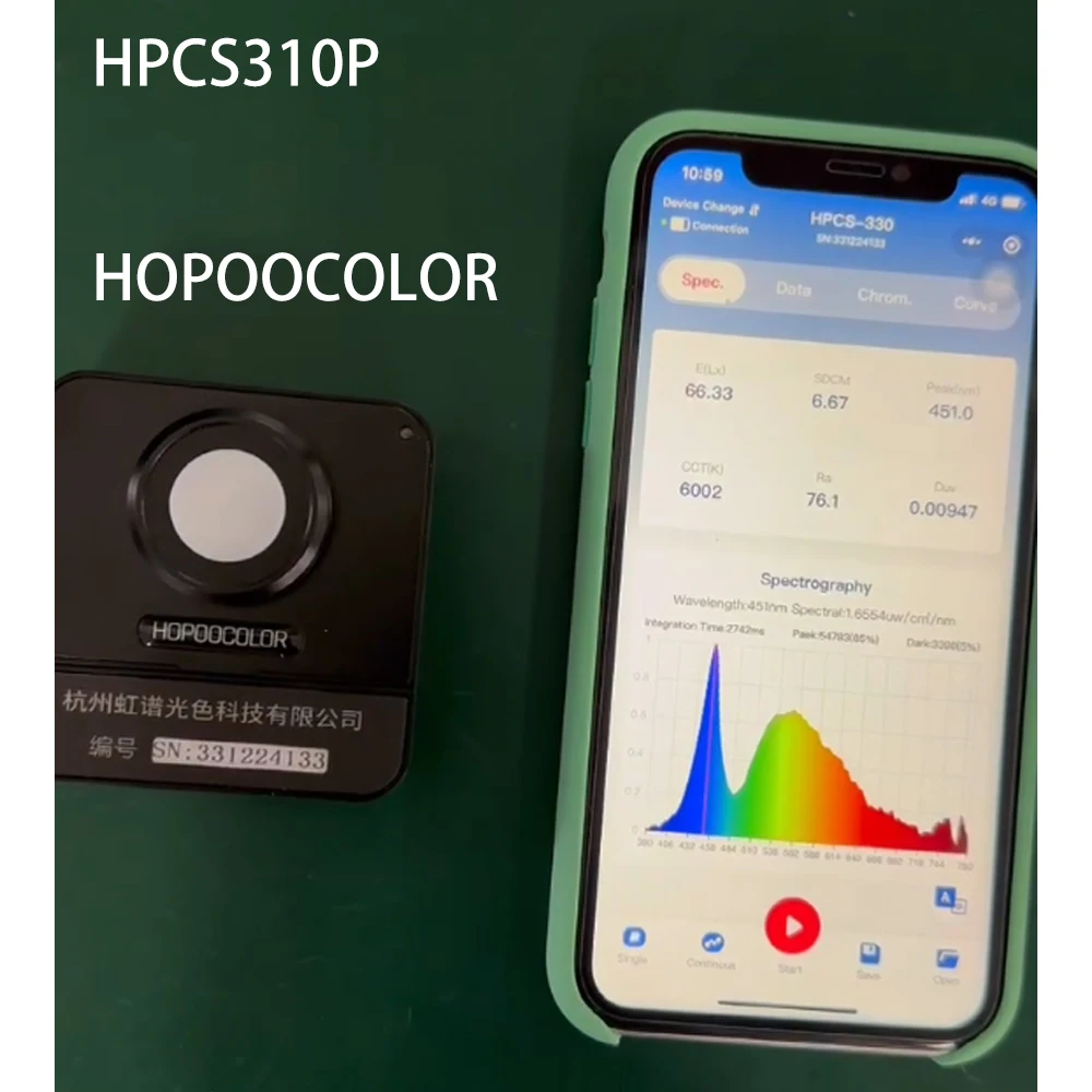 HPCS310P PAR Light Spectrometer Support Wechat Program and Pc Software