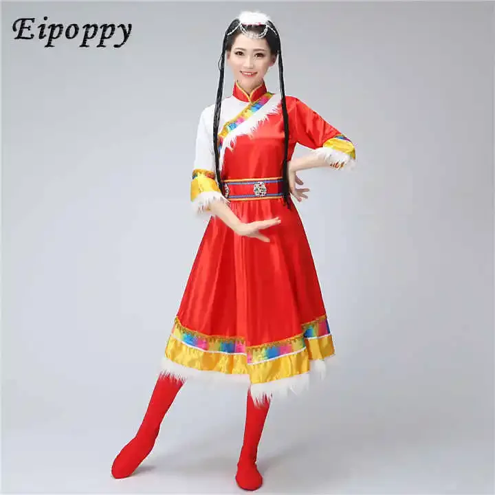 Ethnic Costume Tibetan Costume Short Costumes Square Dance Costume Tibetan