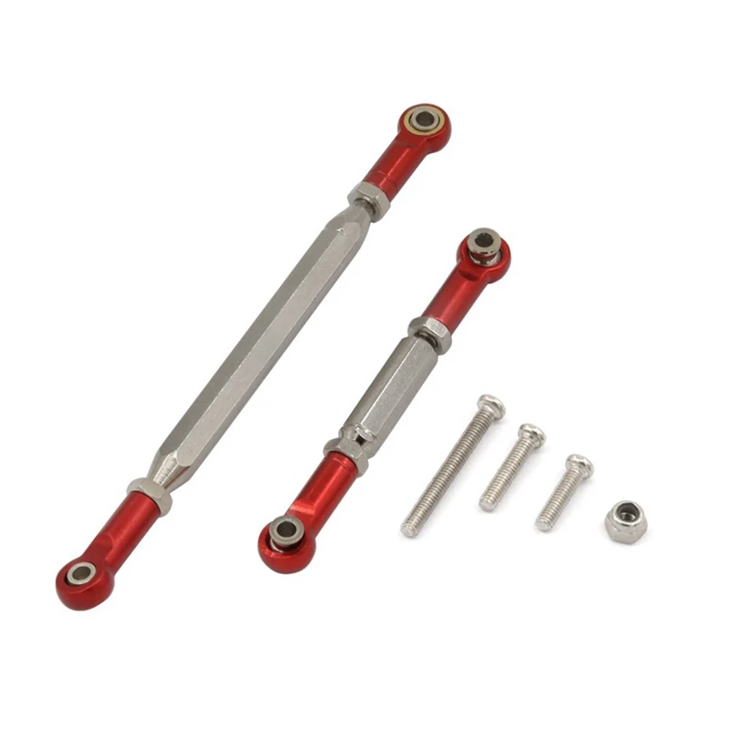 Metal Steering Rod Link Rod Tie Link For MN78 MN-78 MN 78 1/12 RC Car Upgrades Parts Accessories Red