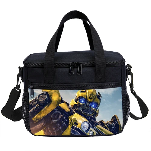 Imagen 2 del producto Transformerss, con bolsas de almuerzo de mano con bolso aislante con correa para el hombro, bolsa para lonchera, bolsa de almuerzo impermeable gruesa para estudiantes