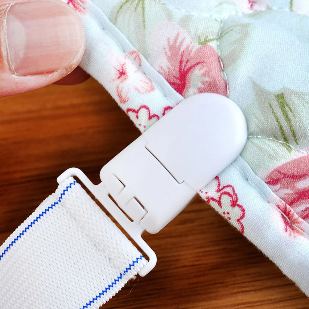 

12Pcs Bed Sheet Holder Straps Taut Flat Easy to Remove Reattach No Damage Fabric Straps Bed Clips for Sheets
