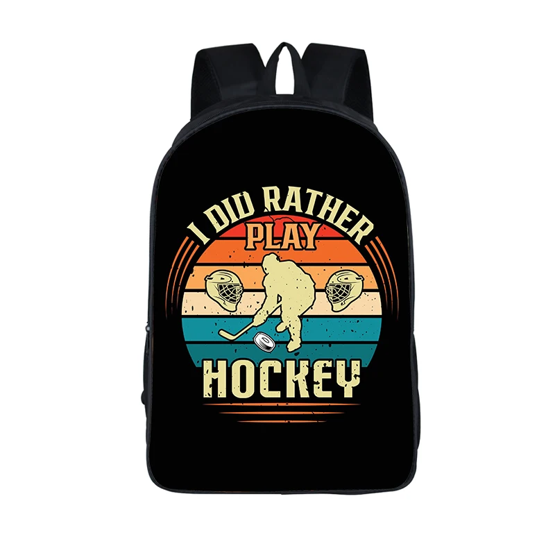 Ice Hockey Backpack Women Men Baseball Player Bookbags For Travel Children School Bag Laptop Rucksacks Kid Book Bags Cute Gift