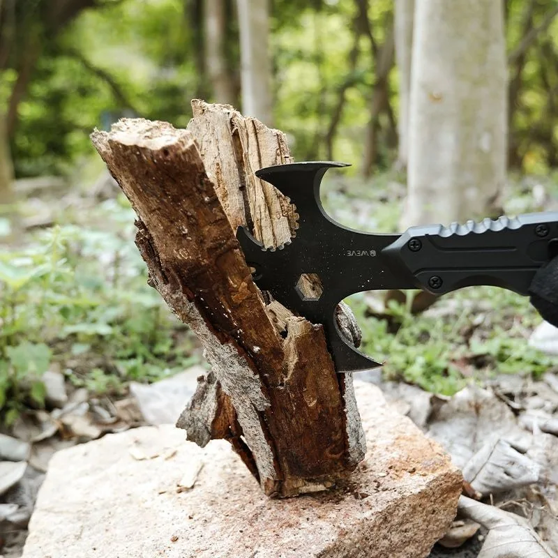High Carbon Steel Multi-functional Axe Outdoor Portable Camping Self-defense Survival Axe Hammer Chop Firewood Portable Tools