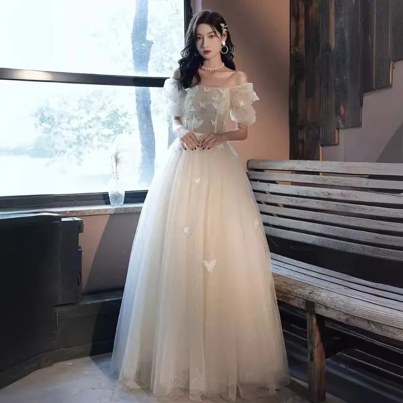 

Платье Art Exam 2026 Новое вечернее платье Легкое роскошное нишевое элитное студенческое платье для взрослых Церемония на одно плечо Длинное платье для женщин