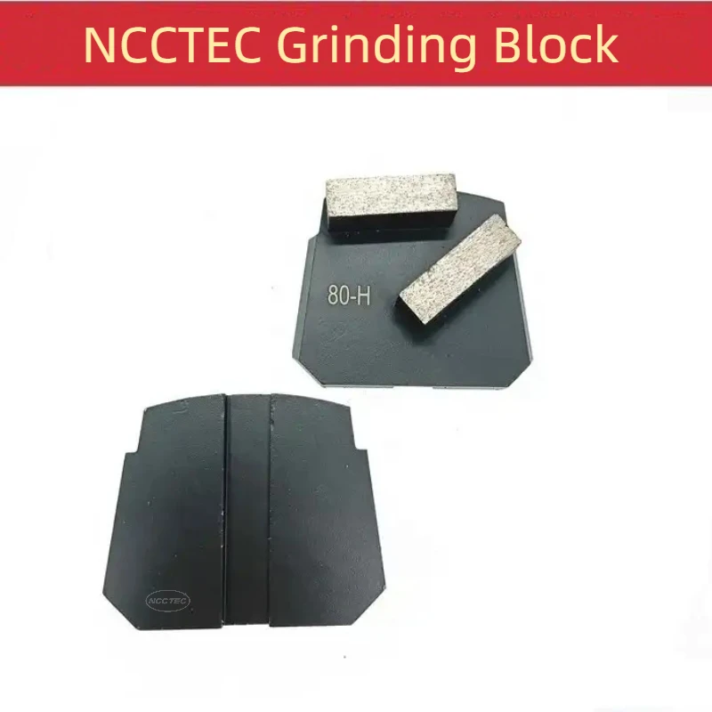 [Back Base Has the Groove] 9pcs Diamond Concrete Grinding Polishing Plates Cutting Shoe Block Pad Disc Redi Lock Quick Change