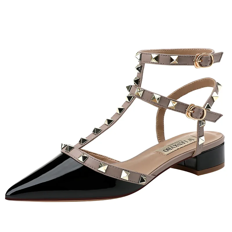 

Женские сандалии на высоком каблуке, свадебные женские сандалии, кожаные дизайнерские женские роскошные пикантные туфли с заклепками для женщин