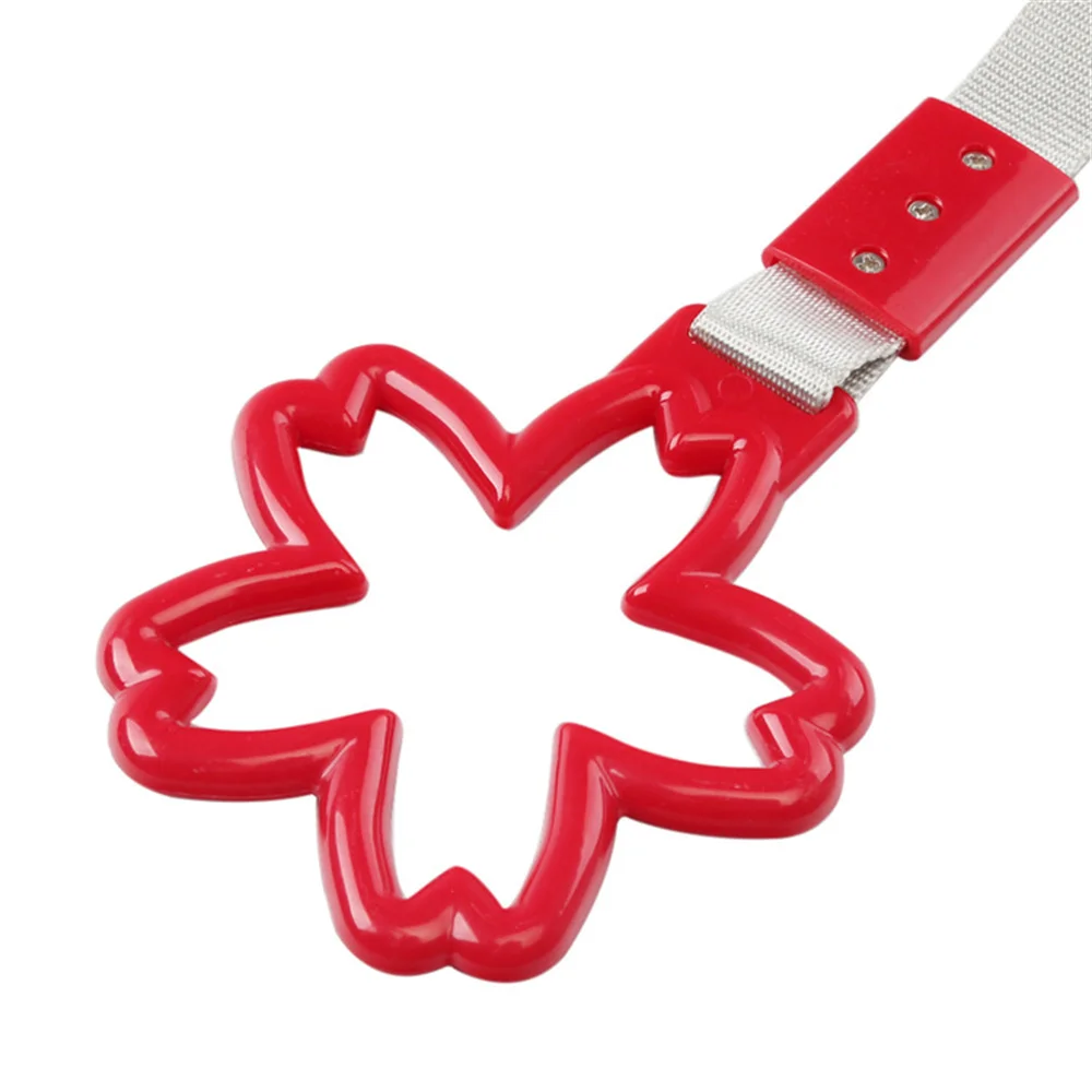 حلقة عالمية من Tsurikawa حزام نايلون على شكل قلب ، حزام يد بمقبض لحافلة السباق JDM ، سحر الانجراف ، اكسسوارات السيارات ، نمط متعدد