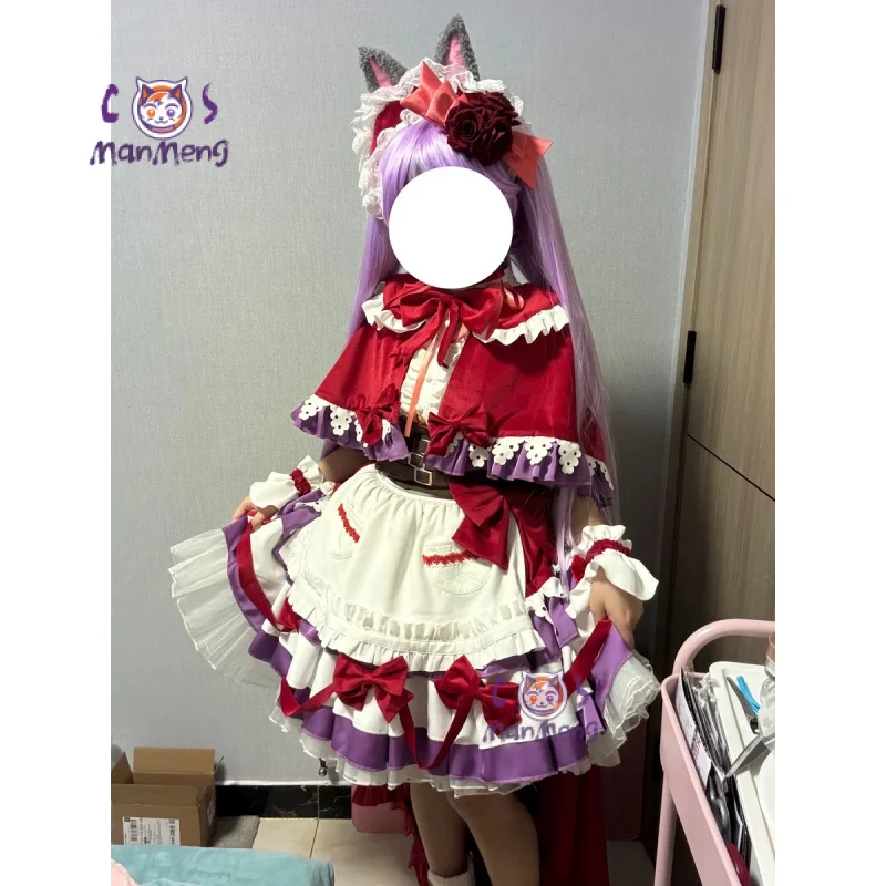 Pripara Manaka Laala cosplay 10th Anniversary Christmas red lolita dress Anime costume party gift girl accessories sweet new set - view 6