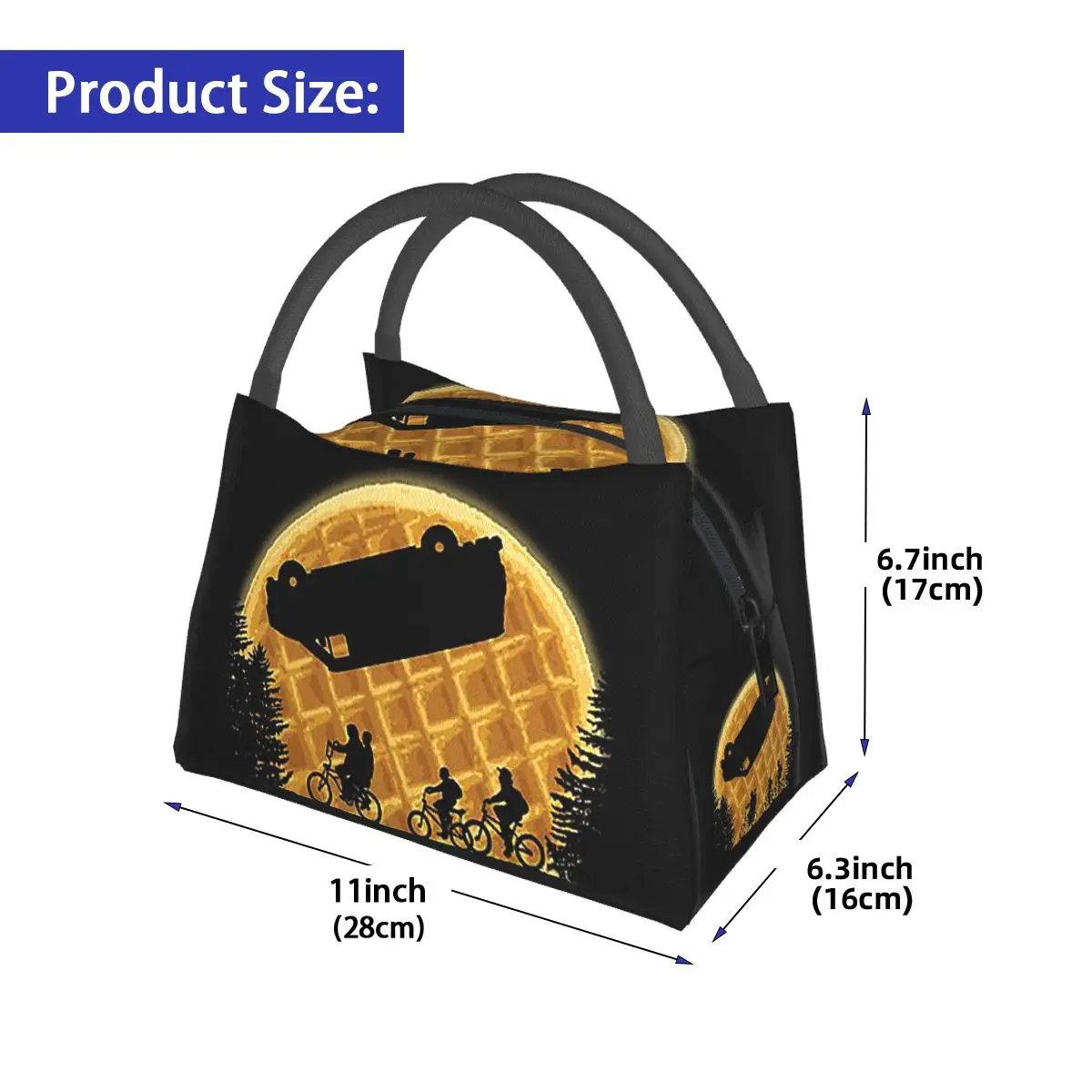 Stranger Moon Insulated Lunch Bag for Women Picnic Storage Food Boxes Portable Container Cooler Thermal Lunch Box Tote