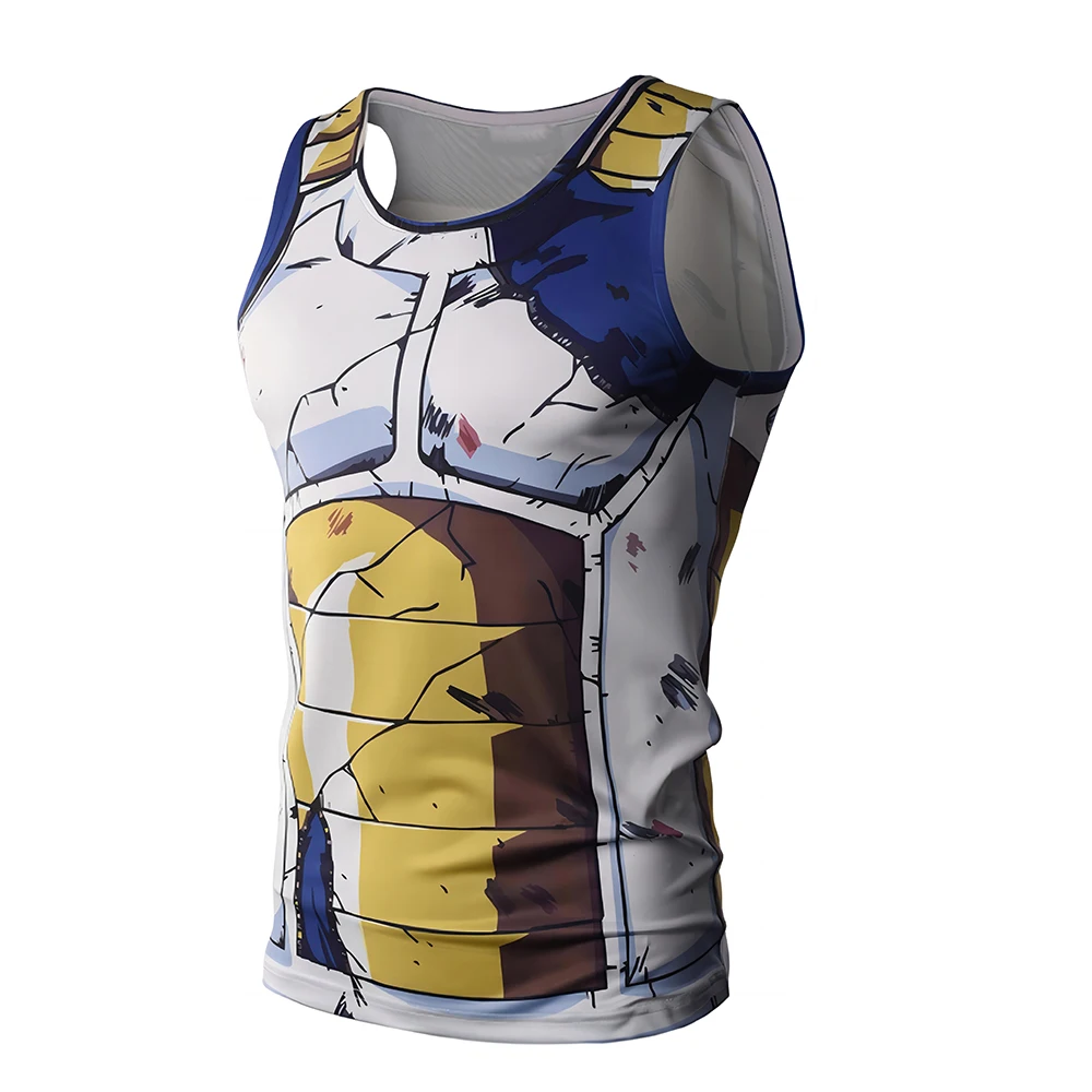 Bodybuilding 3D Printed Tank Tops Men Vest Compression Shirt Male Singlet Anime Cosplay Tees Summer Sleeveles Fitness Tops Male