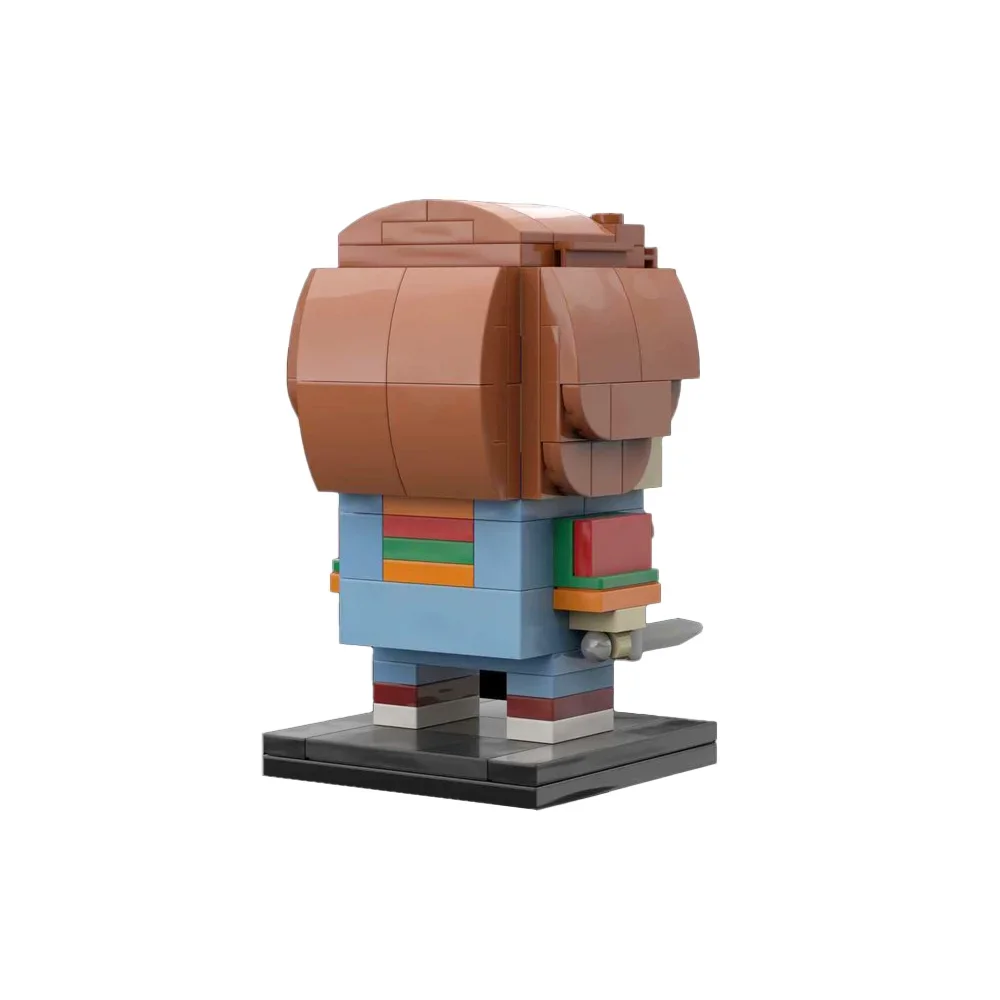 شخصيات فيلم رعب MOC Chuckyds لبنات البناء ، Brickheadzs ، الكوميديا الكلاسيكية ، نموذج الطوب ، هدية اللعب