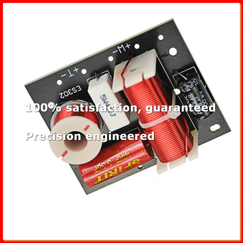 ES302 2 Ways Audio Speaker Crossover Treble+Bass Frequency Divider Crossovers Speaker Filters DIY for Home Theater-DTA9