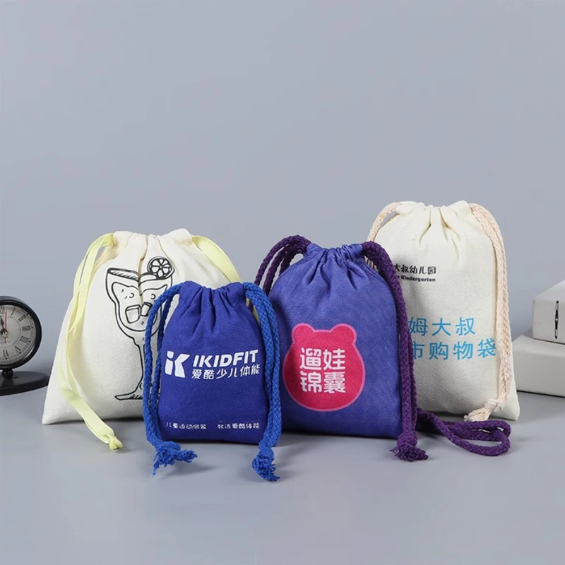 バンドルポケットカスタムクロージャードローコードカスタマイズプリントロゴ砂利土壌サンプリング保護バッグギフト収納リネンバッグ