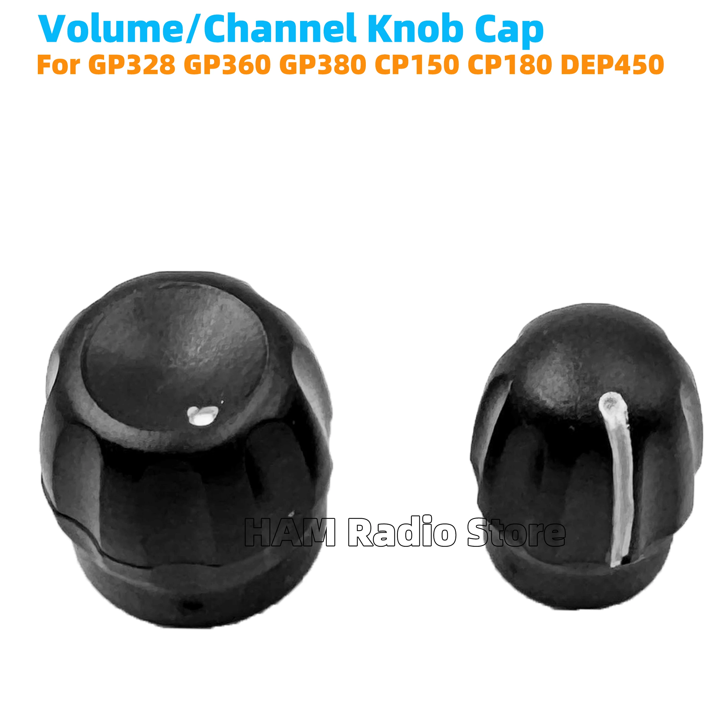 1Pair Volume+Channel Knobs for Motorola Radios CP150 CP180 EP450 DEP450 GP328 GP338 GP340 GP339 GP360 GP380 GP640 GP680