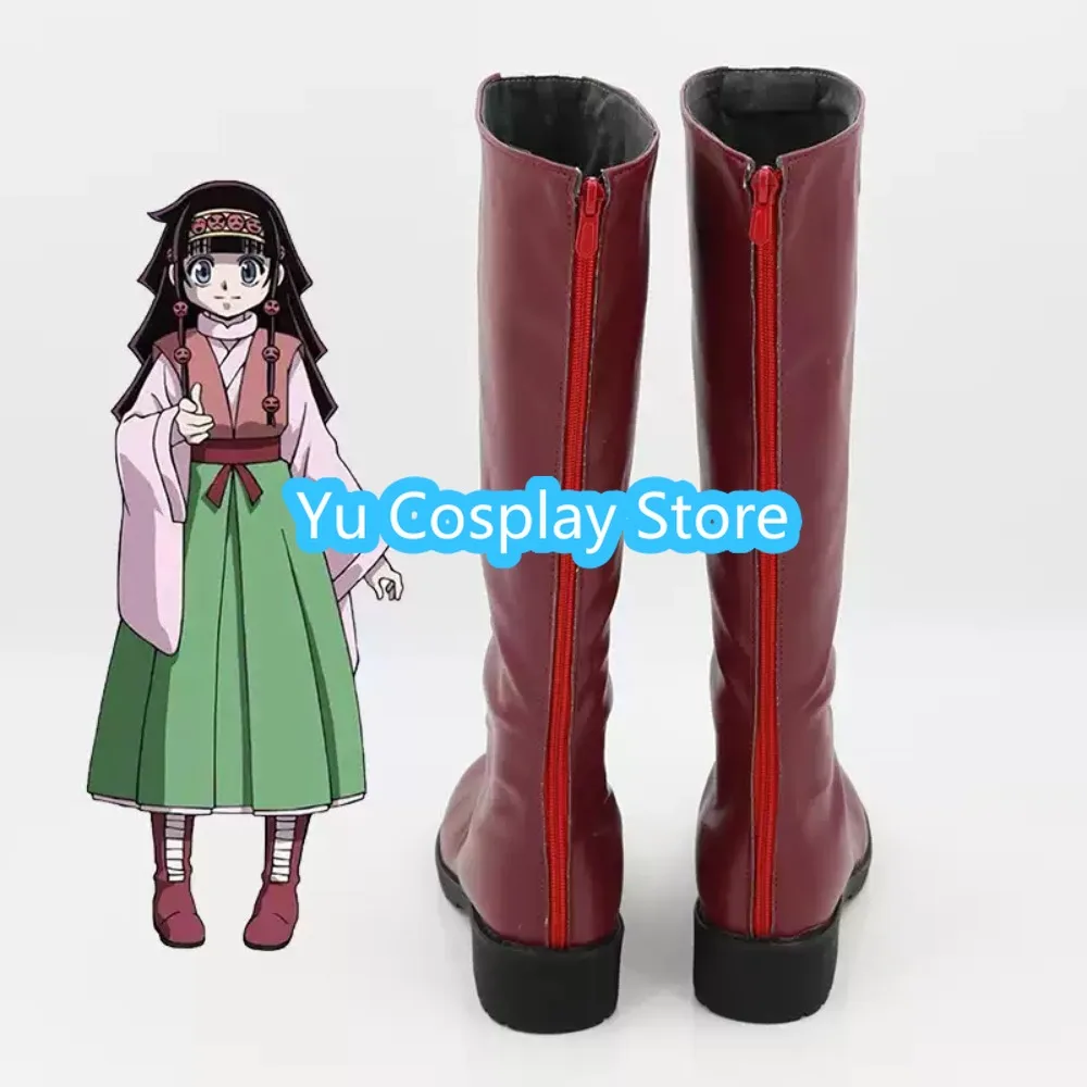 ハンター×ハンター-アルカ・ゾルディック-コスプレ靴-hxh-アニメキャラクターブーツ-カーニバルイベント用カスタムメイド-写真撮影用小道具-靴