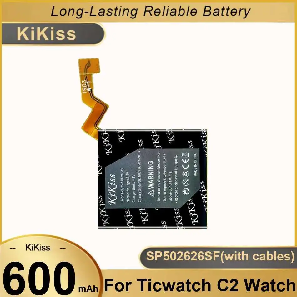 

SP502626SF With Cables Premium Replacement For Ticwatch C2 Watch Stable Smartwatch Battery 600Mah