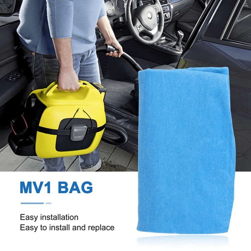 ถุงกรองสิ่งทอ9ชิ้นสำหรับ Karcher MV1 WD1 WD2 NT18ถุงกรองเครื่องดูดฝุ่น NT20ฝาครอบตัวกรองชิ้นส่วนเครื่องดูดฝุ่น