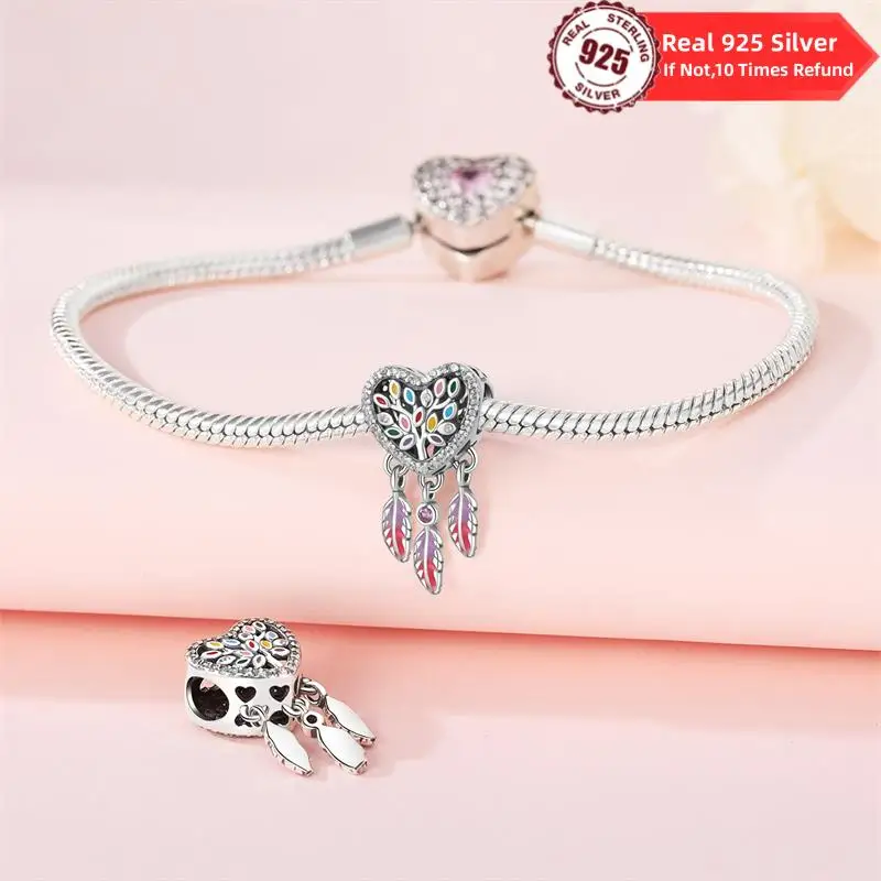 2023 New Sterling Silver 925 Beads Tree Of Life Cute Claw Love Giraffe Lunar Plane Original Pandora Bracelet Jewelry Diy