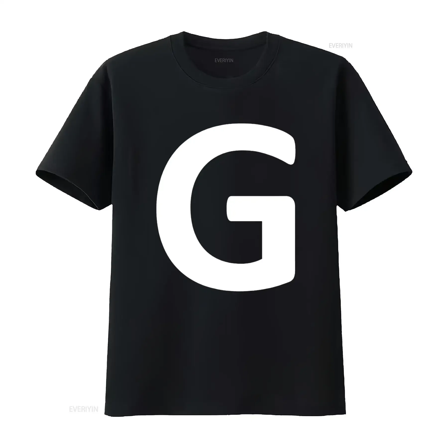 Capital Letter G Monogram Alphabet Group Spelling T Shirt vintage Washed Top For Everyday Wear Casual Slightly Unisex graphic
