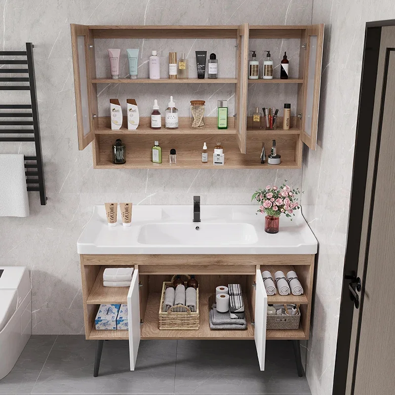 Bathroom Furniture Storage Shelf Mirrors Sinks Cabinet Washbasin Multipurpose Wall Gabinete De Almacenamiento Corner Kitchen Wc