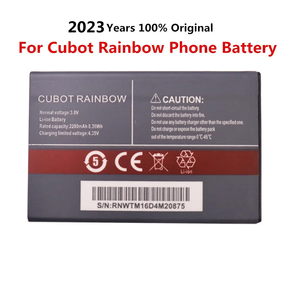 

2023 Years High Quality 100% Original 2200mAh RAINBOW Battery For Cubot RAINBOW Smart Mobile Phone Battery Batteries Batteria