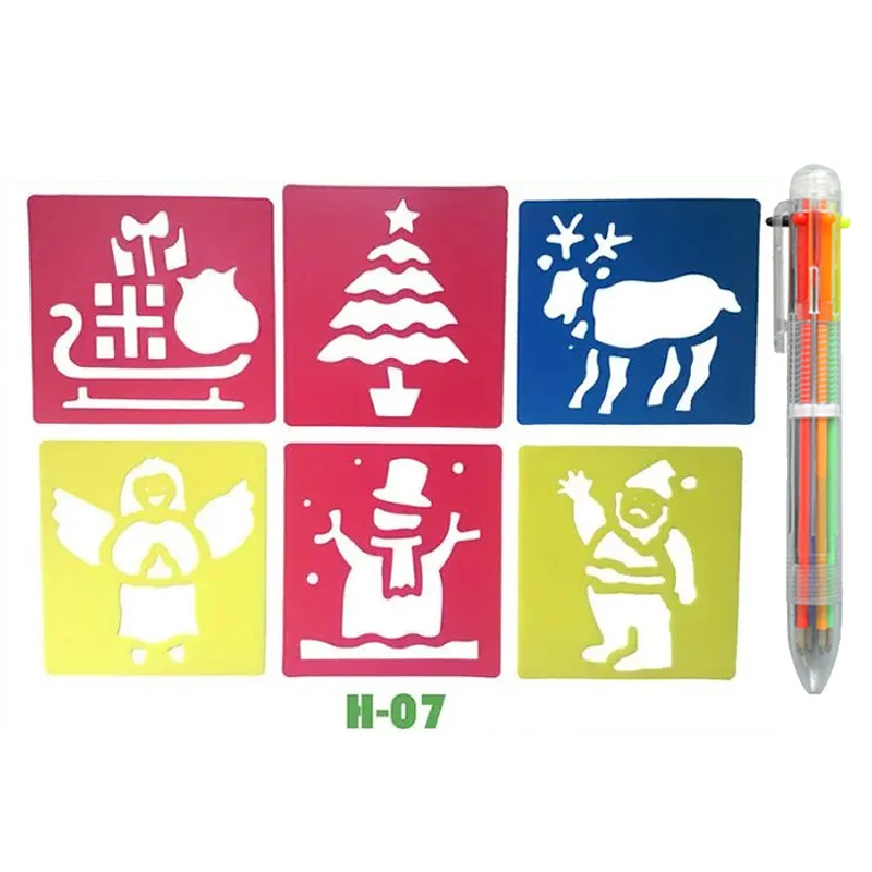 DIY Cartoon Shape Drawing Stencils for Educational Art