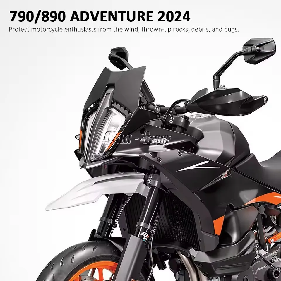 ل DUKE 790 ADVENTURE ADV890 Adventure Adv 2024 الزجاج الأمامي للزجاج الأمامي فيسر شاشة منحرف ملحقات الدراجة النارية #2