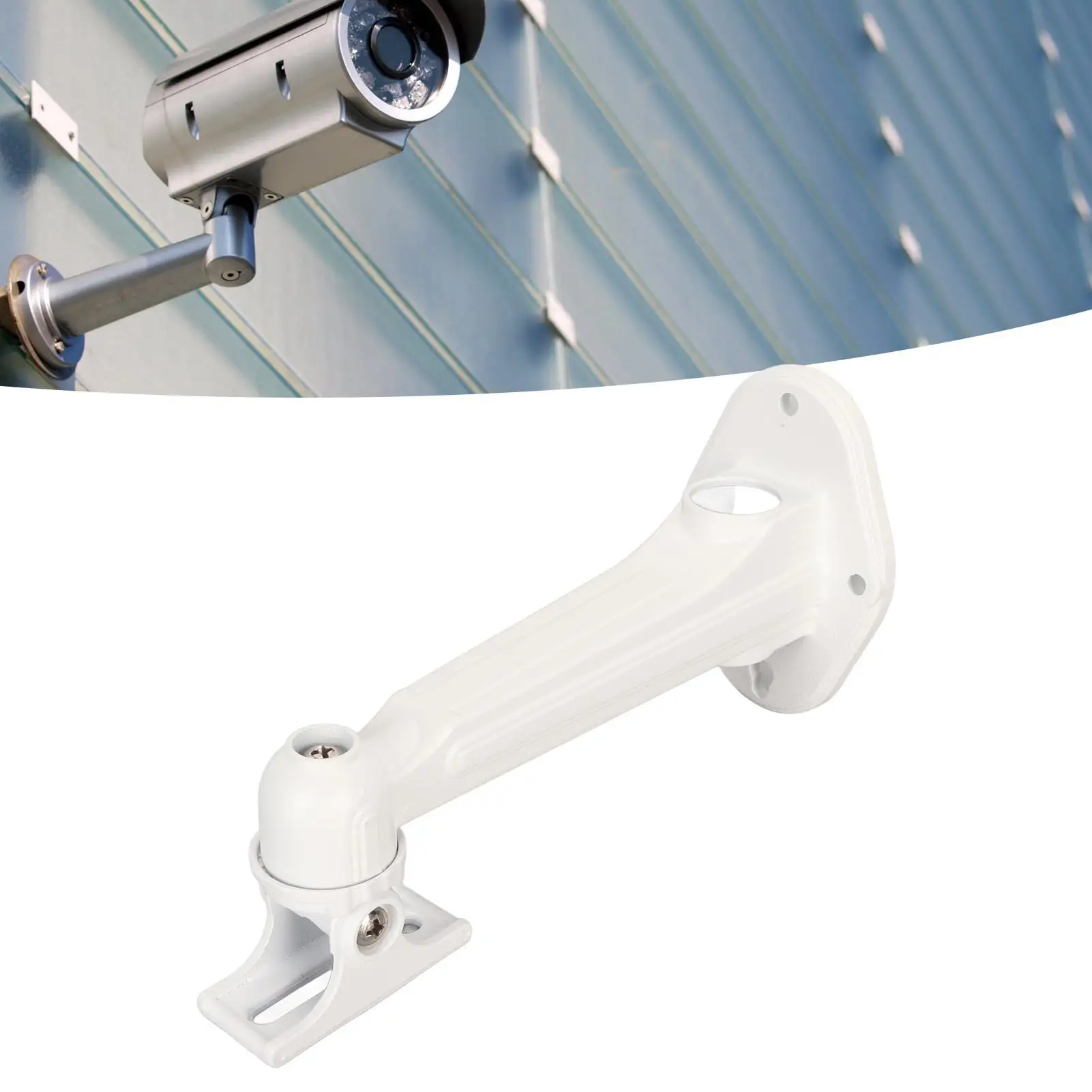 Durable Aluminum Alloy Security Camera Bracket - Weather-Resistant Holder with 2 Installation Methods for outdoor Use