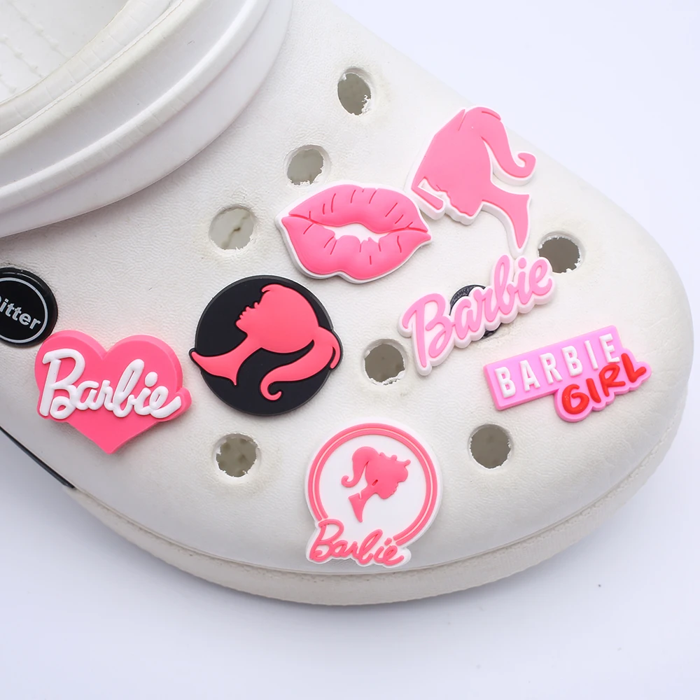 1pcs Barbie doll series Shoe Charms Designer for Shoe Accessories Dreations for Classic Clog Kids X-mas Gift Hot Sale