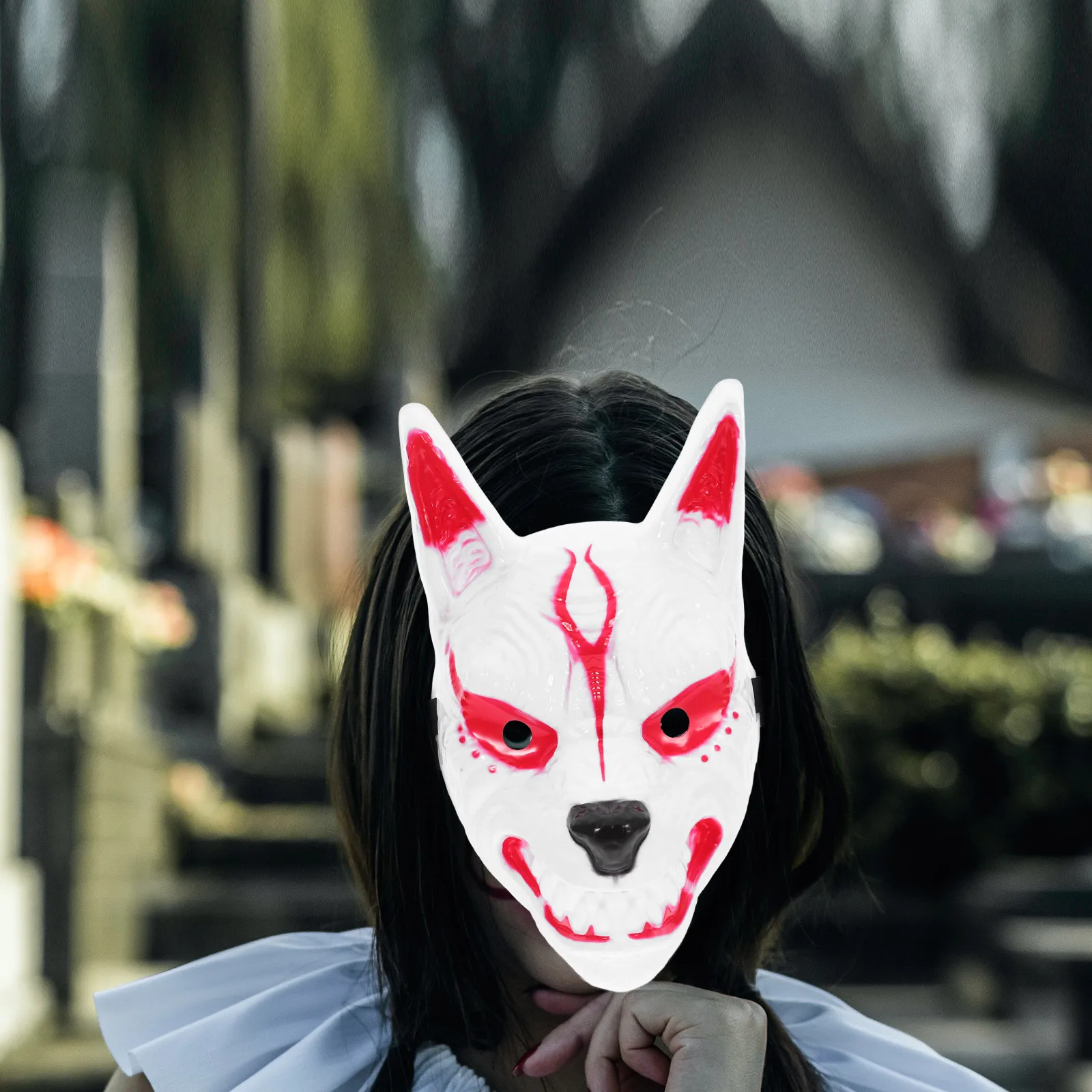 

Creative Wolf Design Mask Scary Halloween Party Mask Decorative Cosplay Animal Accessory for Festival Party Performance Masks