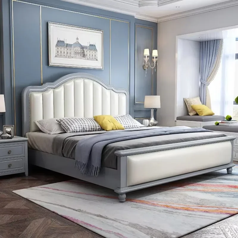 xx-Princess Luxury Double Bed Girls Modern King Size Bed Loft Villa Camas De Dormitorio Bedroom Set Furniture Queen