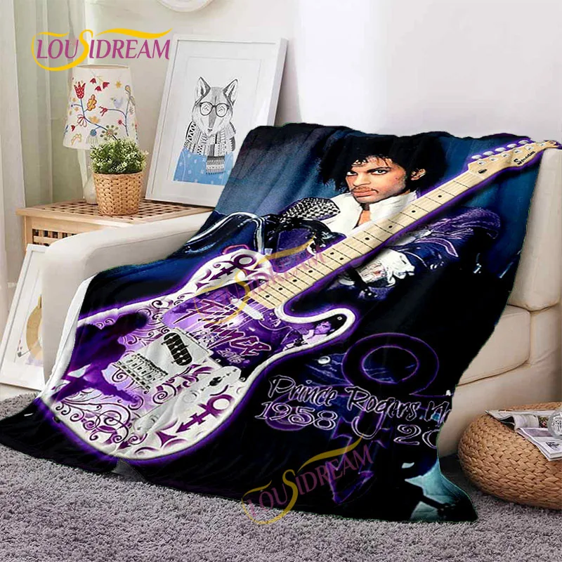 Fun Prince Rogers Nelson Print Fan Gift DIY Lightweight Four Seasons Soft Home Thin sofa cover Home office casual blanket