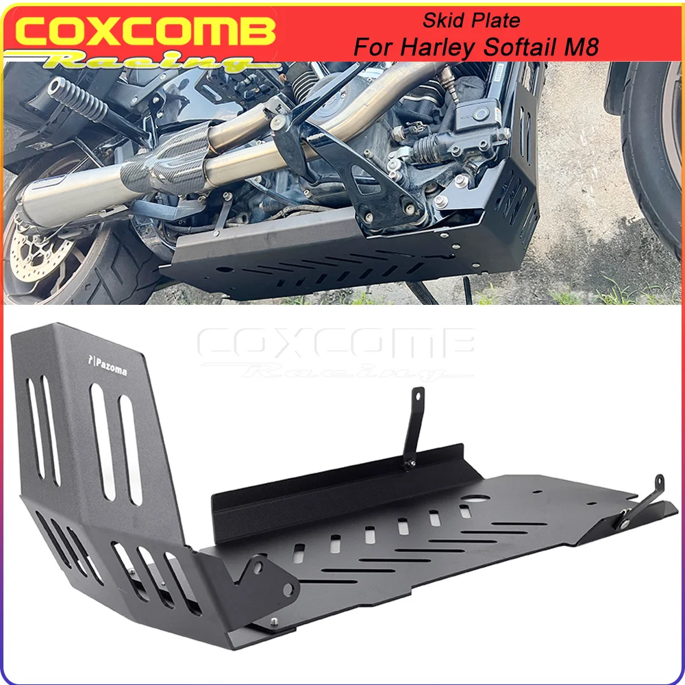 Motorcycle  Engine Guard Protection Skid Plate For Harley Softail M8 FXBR FLDE FLFBS FLFB FXFB FXFBS FLHC FXLR FXLRS FXLRST FXBB