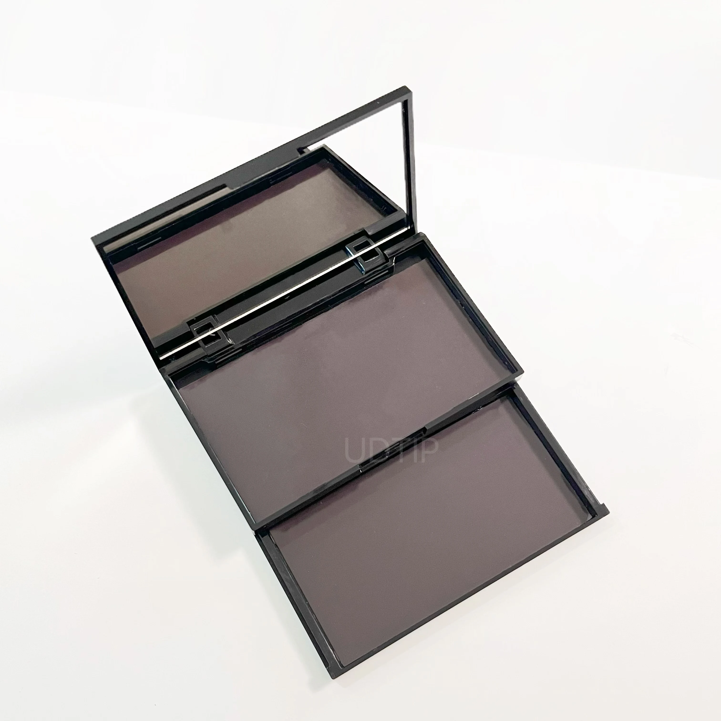 Double 2 Layers Empty Magnetic Eyeshadow Makeup Palette With Mirror Plastic Case Samll Size With 20pcs Adhesive Metal Stickers