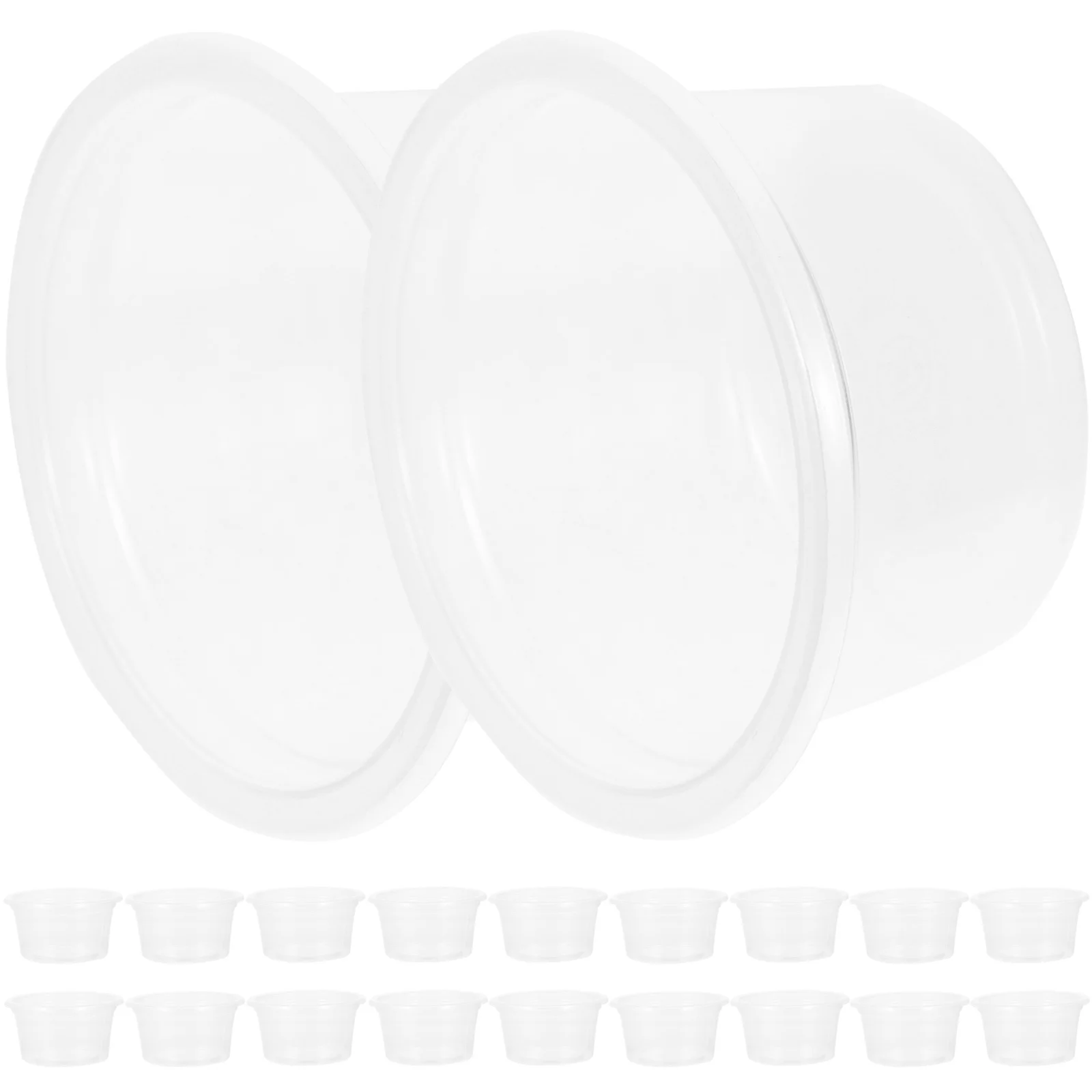 

20Pcs Wear Resistant Reptile Bowls Transparent Compact Household Food Cups Convenient Daily Water Dish Reptile Bowl