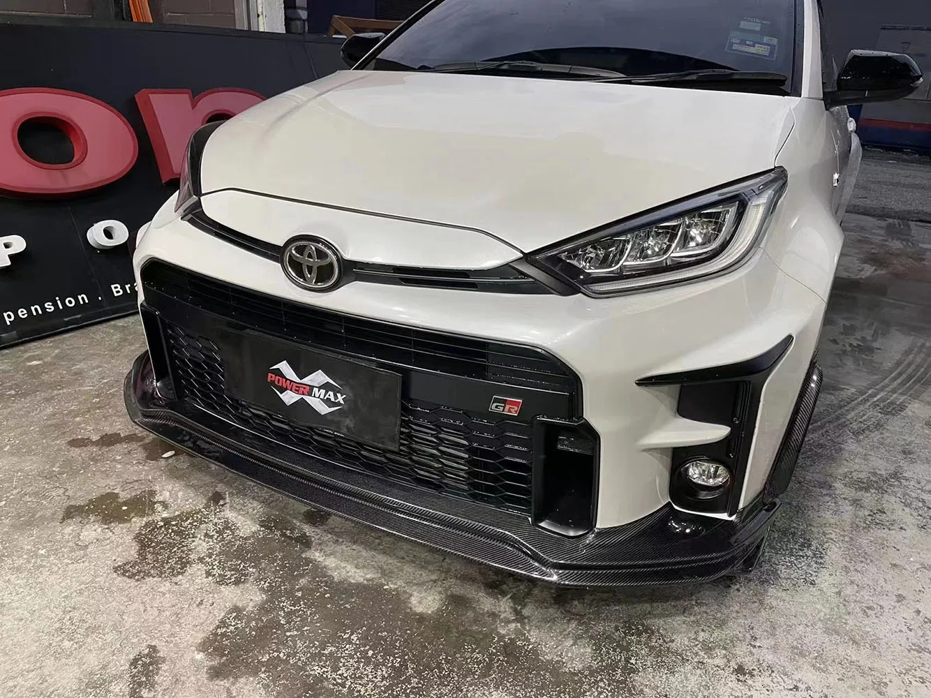 Carbon Fiber Front Bumper Lip Trd Style For GR Yaris  Splitter