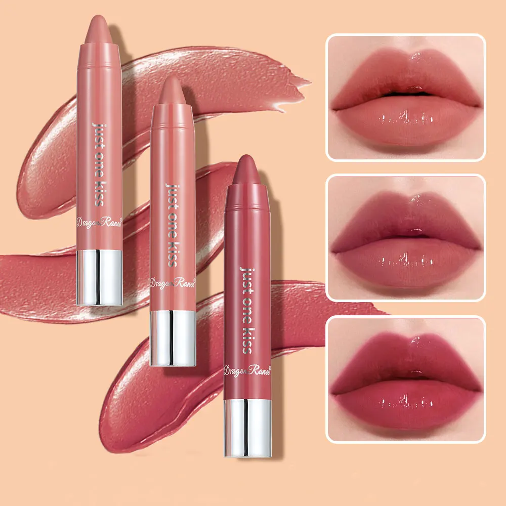 Bright Lipstick Easy to Color Lipstick Color Moisturizing Lip Gloss Easy to Color Lip Glaze Rotating Bright Lipstick Pen Lip Gloss Lipstick European and American Style Nude Brown Red Pink Lipstick Masquerade Lipstick Pen Lip Liner