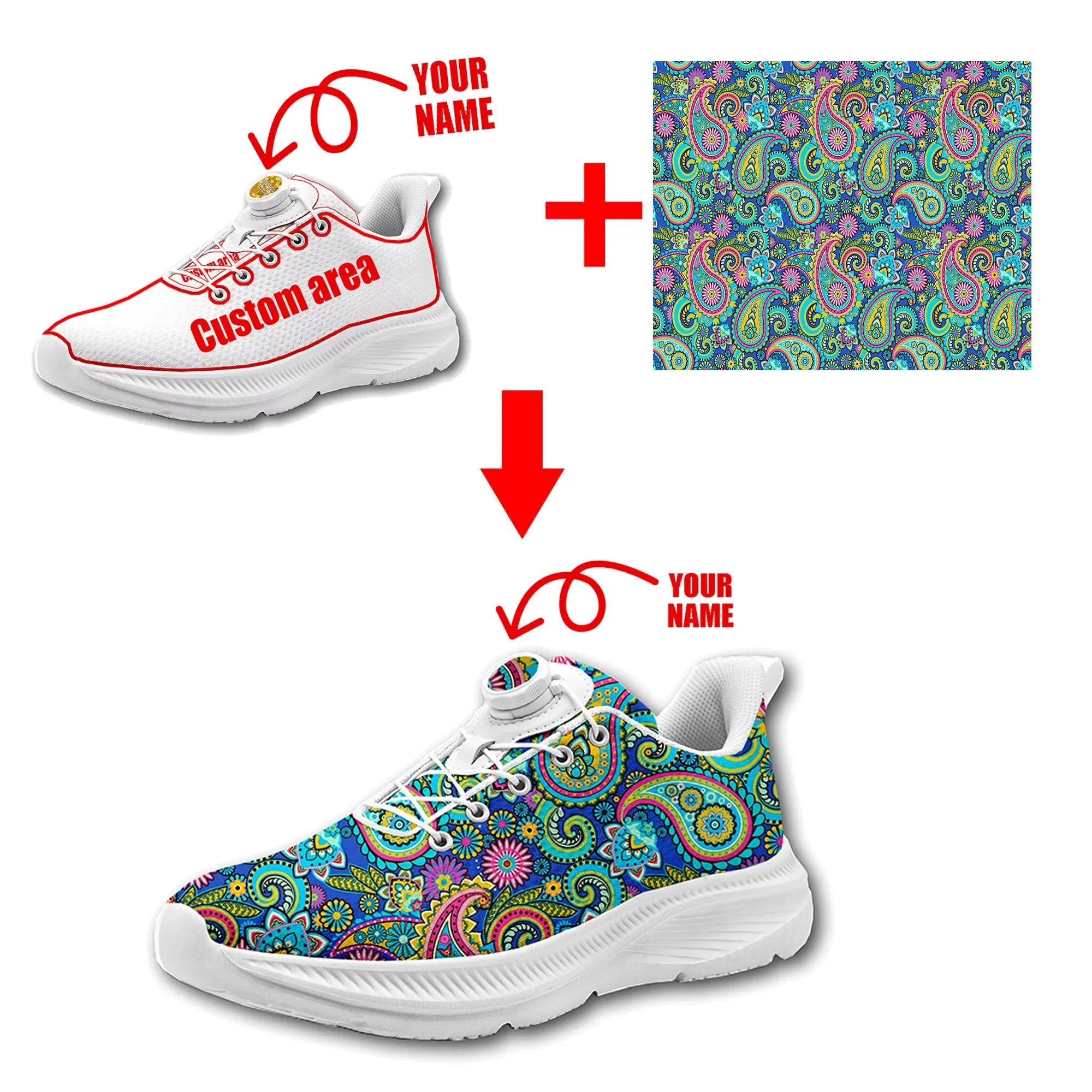 

Customizable Rotating Button Design Laceless Unisex Walking Shoes Lightweight Athletic Shoes Suitable for Both Men and Women