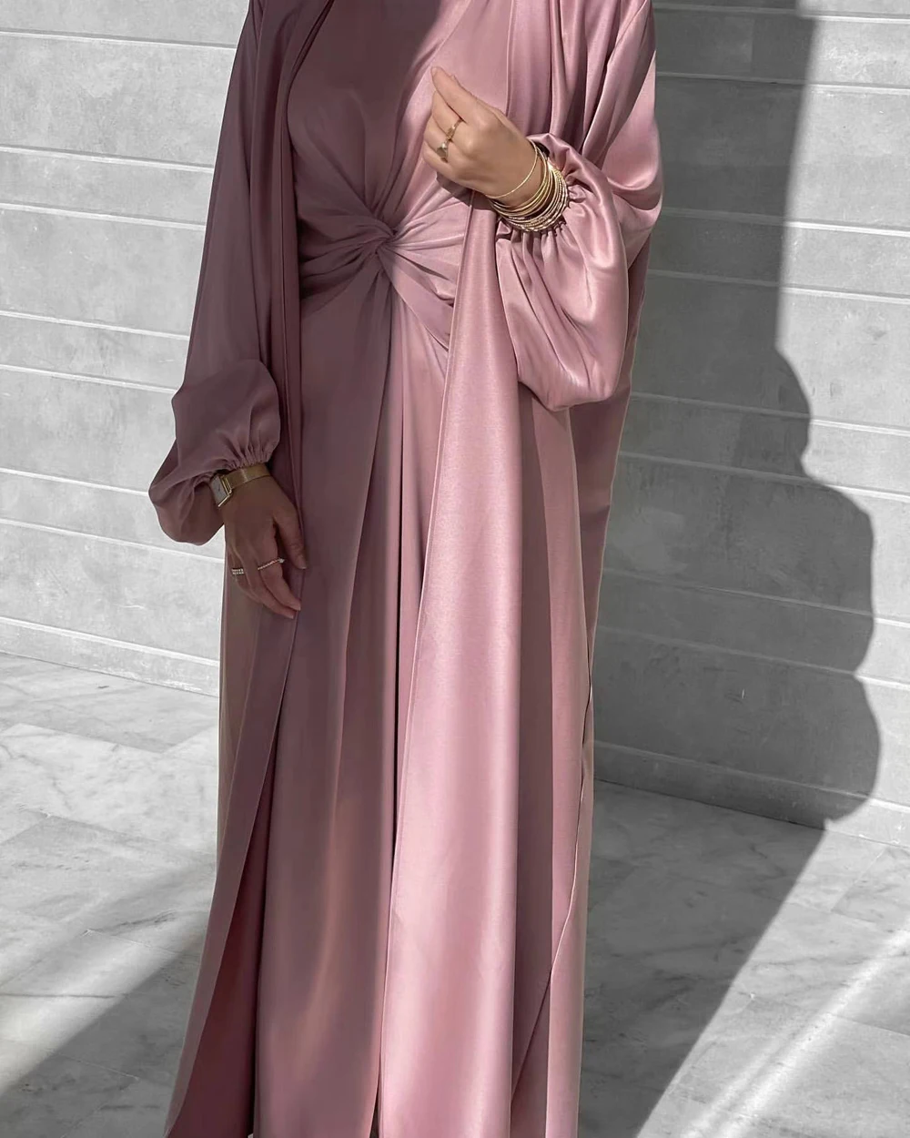 2022 Ramadan Muslim Kleid Eid Mubarak Chiffon Open Abaya Kimono Dubai Islam Kaftan Kleidung Abayas Für Frauen Robe Femme Kaftan