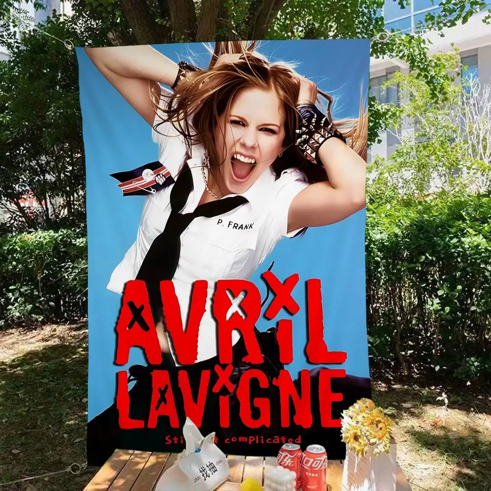 Singer A-Avril Lavigne Retro Flags Multiple Choice Living Studio Booth Interior Decoration Banner