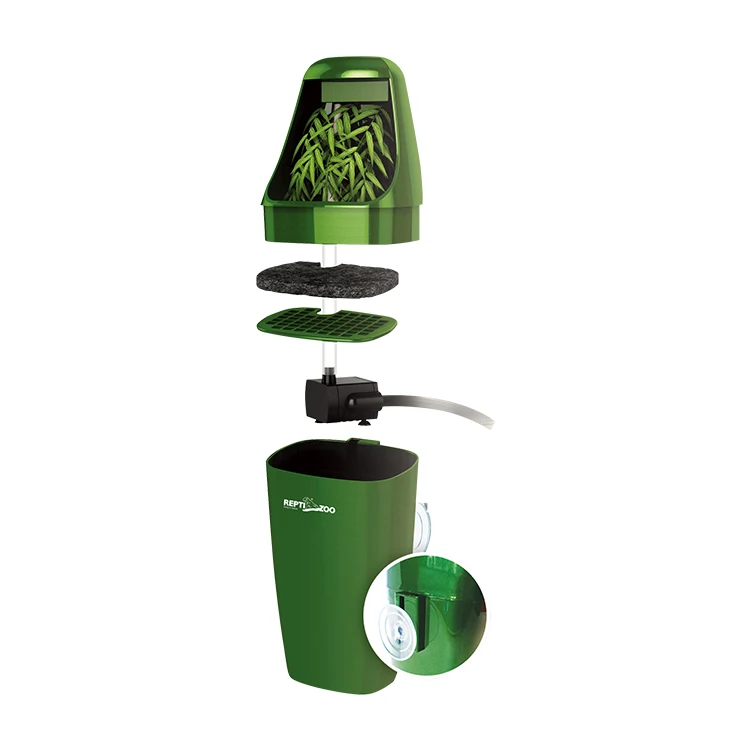 Reptile Drinking Fountain and Humidifier with Quiet Pump  Made of Safe and Durable ABS Plastic Material