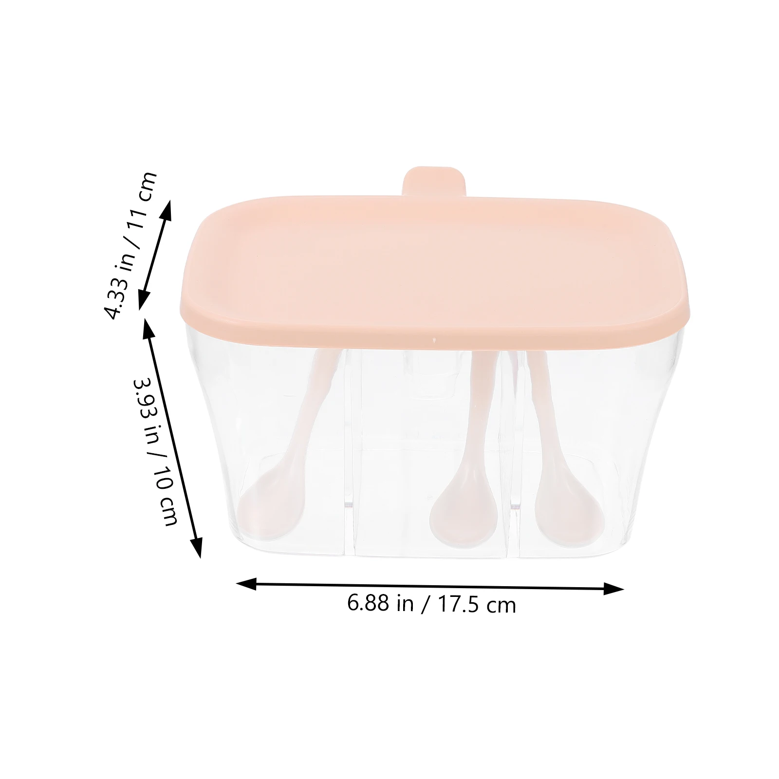 

2 Pcs Seasoning Box Spice Kitchen Salt Container Containers Multi-functional Dispenser Spices Portable Small Plastic Countertop
