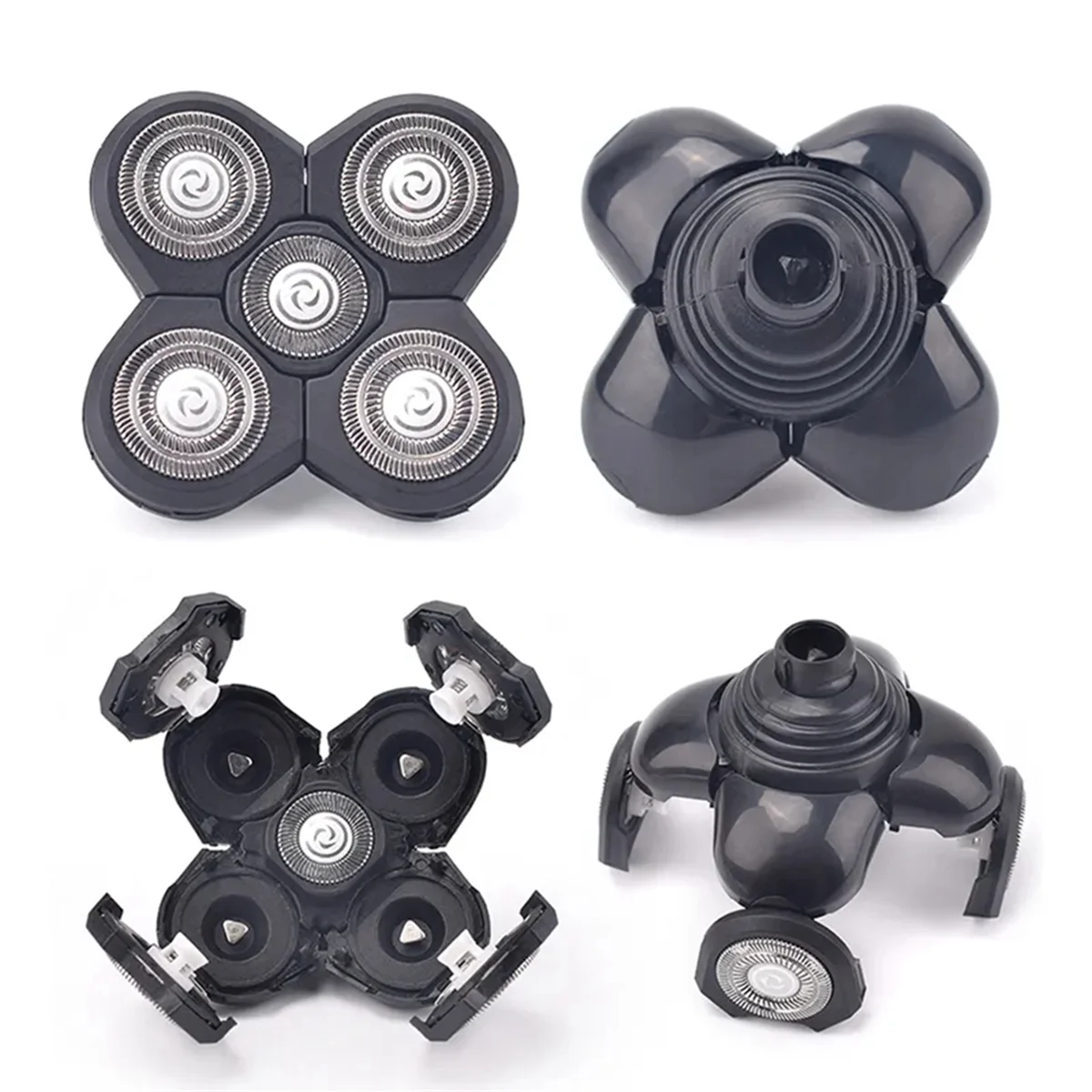 2 uds cabezal de afeitadora de repuesto Afeitadora eléctrica 5D independiente 5 cortador cabezal flotante hoja de afeitadora de acero inoxidable-LITE