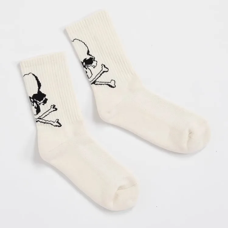 Sold by 3 pairs/lot--2024 MMJ Dark High Elasticity Warm Thick Middle Socks WZ74