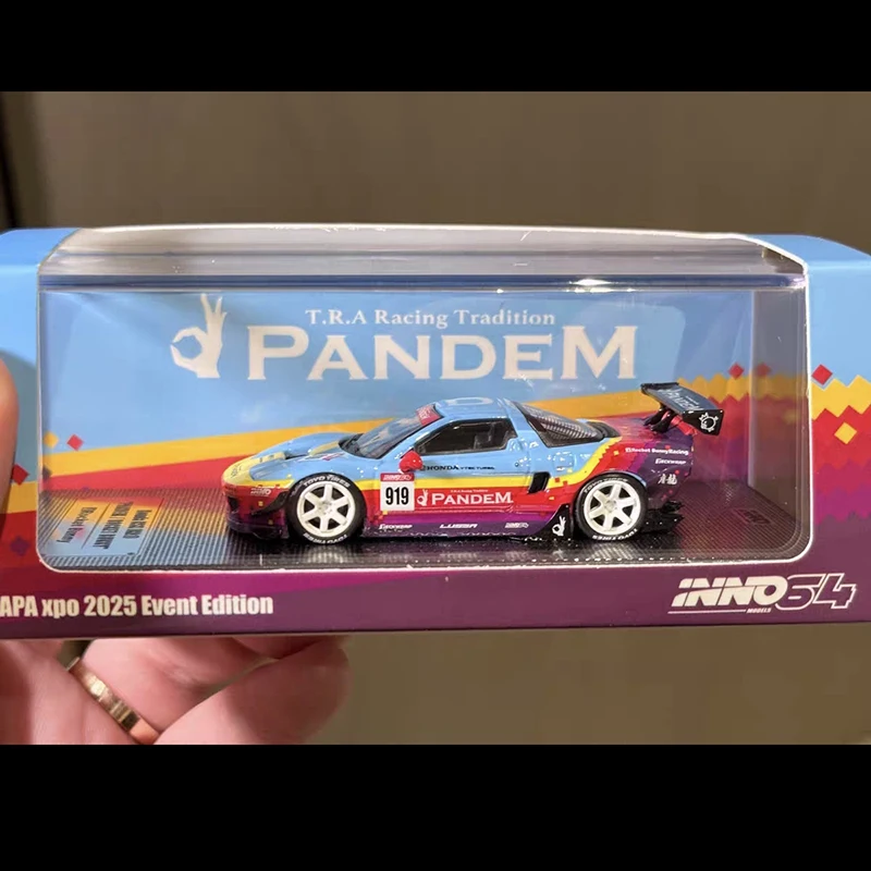 โมเดลรถสปอร์ตฮอนด้า NSX NA1 รุ่น Rocket Rabbit ของ INNO diecast ขนาด 1/64 ทำจากโลหะผสม สำหรับนักสะสมและตกแต่ง