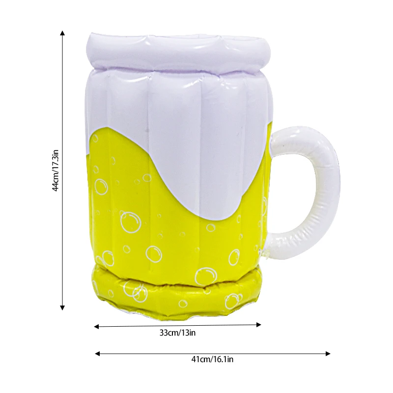 Inflatable Sports & Entertainment Floating Ice Bucket Sports Drink Cooler with Floating Beer & Beverage Holder