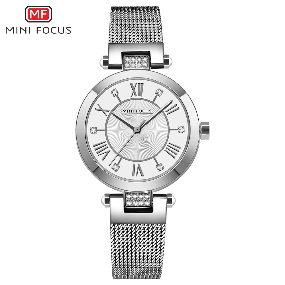 

Fashion Women Watches Luxury Metal Analog Quartz Wristwatch Sliver Mesh Belt Simple Elegant Ladies Watch Relogio Feminino