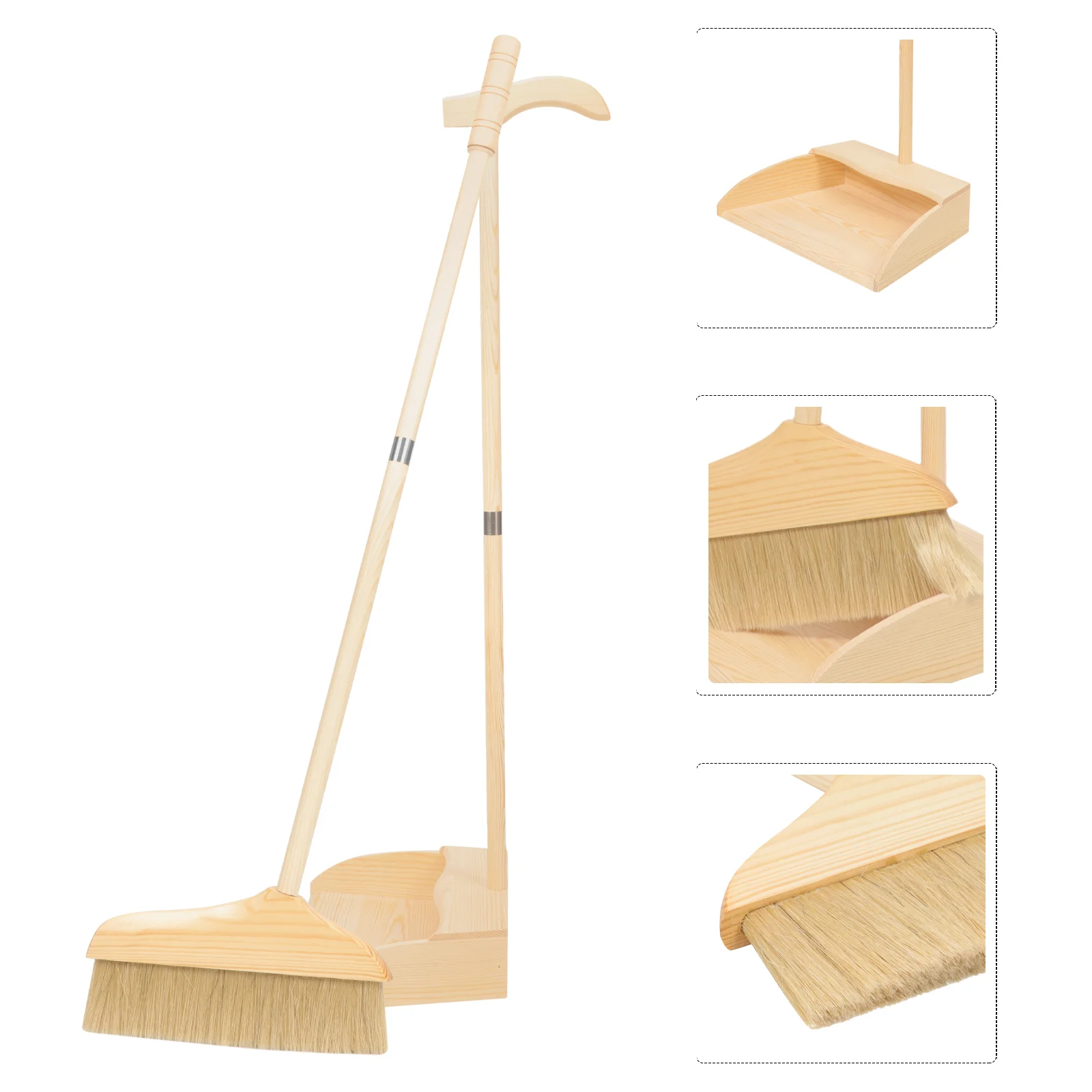 

1 Set of Broom and Dustpan Household Dorm Dustpan Cleaning Brush Home Supplies Broom Dustpan Set sweep broom